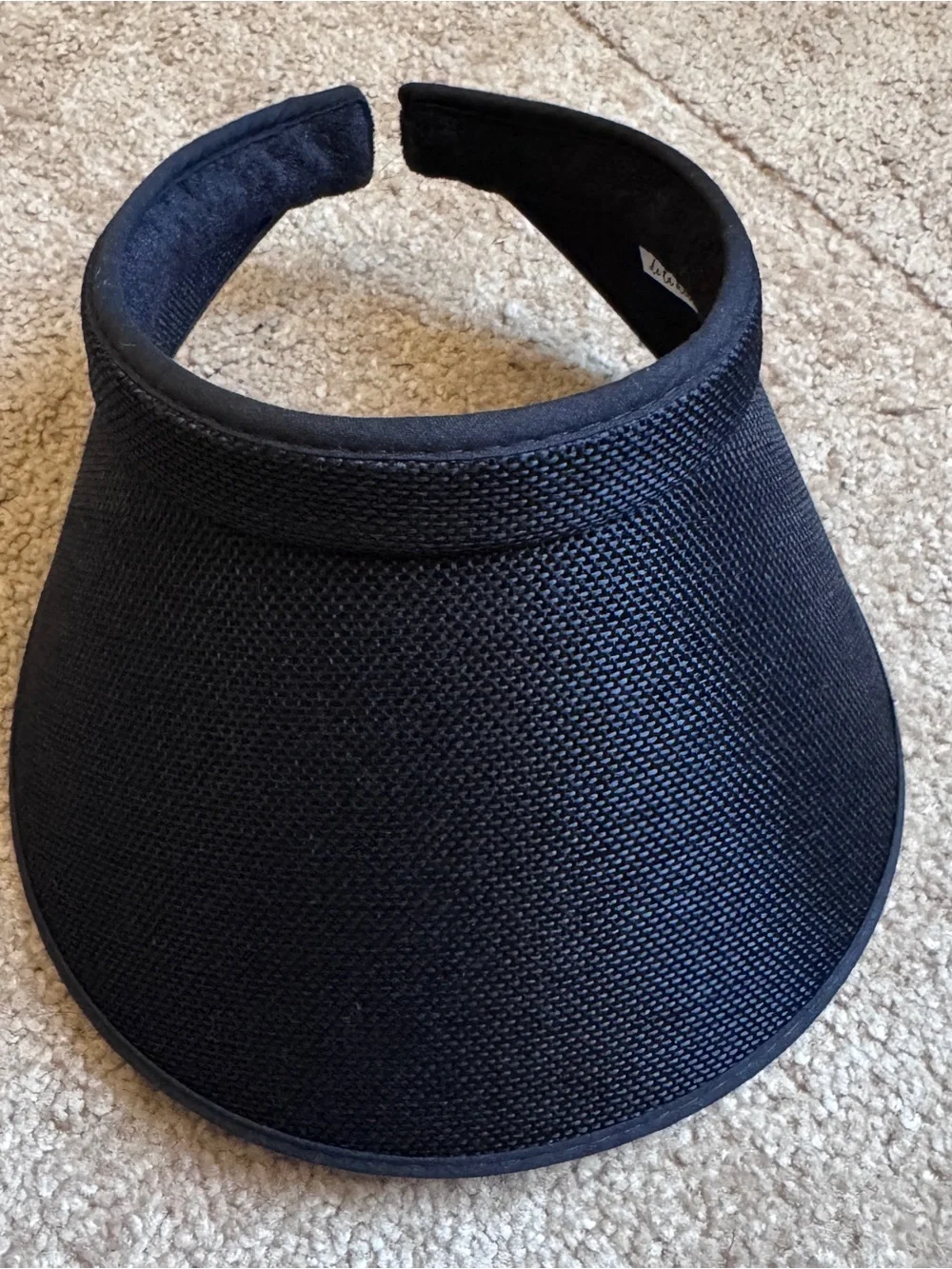 NEW De La Heart Elegant Black Wide-Brim Visor Hat - Women’s Sun Visor